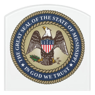 Seal of Mississippi Door Sign