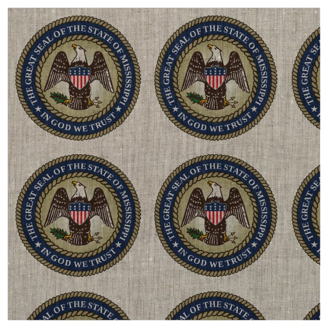 Seal of Mississippi Fabric (Swatch)