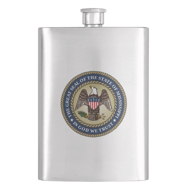 Seal of Mississippi Flask (Front)