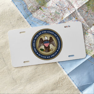 Seal of Mississippi License Plate