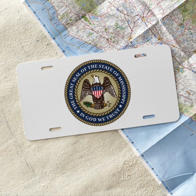 Seal of Mississippi License Plate (In Situ)