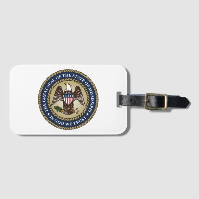 Seal of Mississippi Luggage Tag (Front Horizontal)
