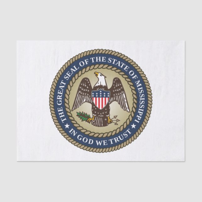 Seal of Mississippi Tissue Paper (Front)