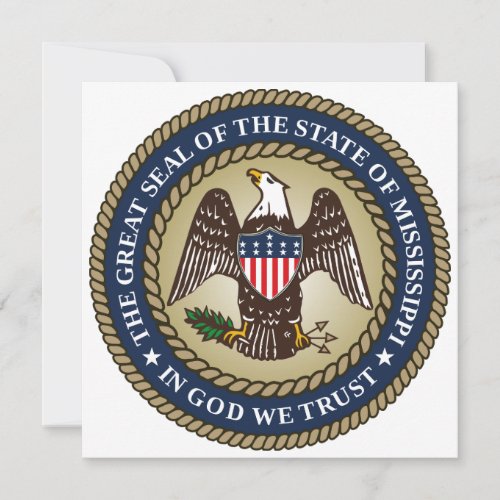 Seal of Mississippi US State Card