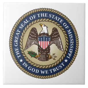 Seal of Mississippi (US State) Ceramic Tile