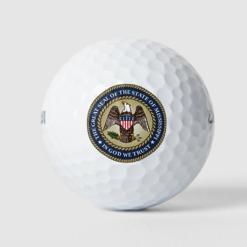 Seal of Mississippi US State Golf Balls