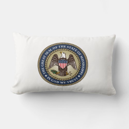 Seal of Mississippi US State Lumbar Pillow