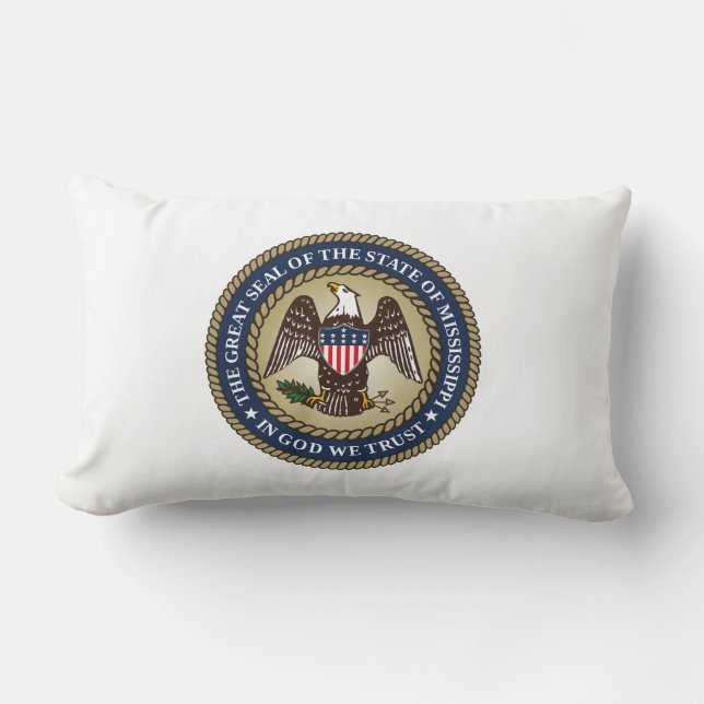 Seal of Mississippi (US State) Lumbar Pillow (Front)