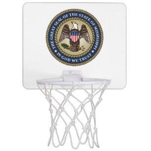 Seal of Mississippi (US State) Mini Basketball Hoop