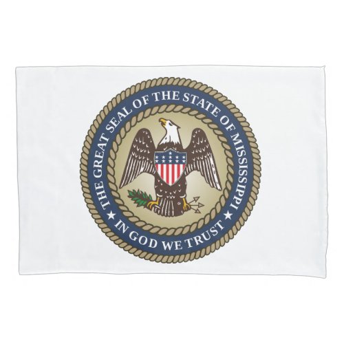 Seal of Mississippi US State Pillow Case