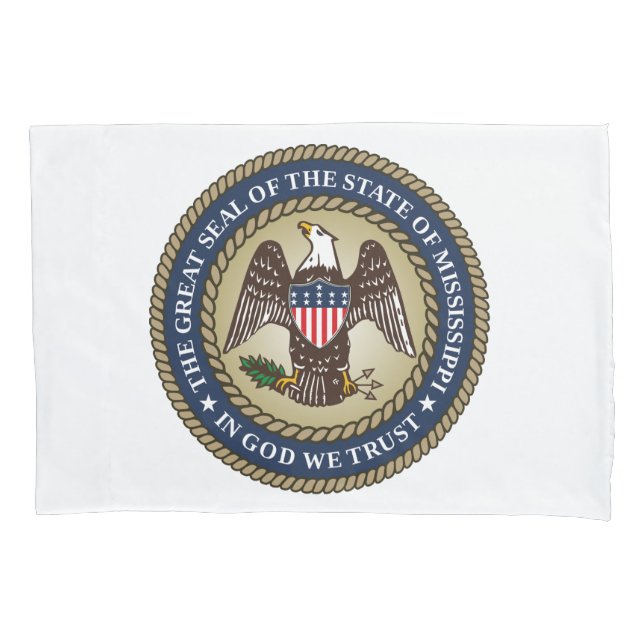 Seal of Mississippi (US State) Pillow Case (Front)