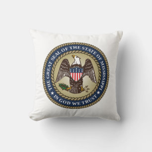 Seal of Mississippi (US State) Throw Pillow