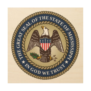 Seal of Mississippi Wood Wall Art
