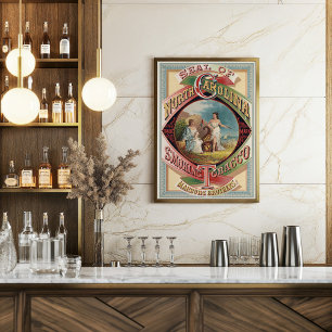 Seal of North Carolina Vintage Tobacco Advertising Poster