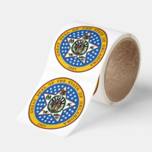 Seal Of Oklahoma Roll Of Stickers
