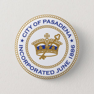 Seal of Pasadena, California Button