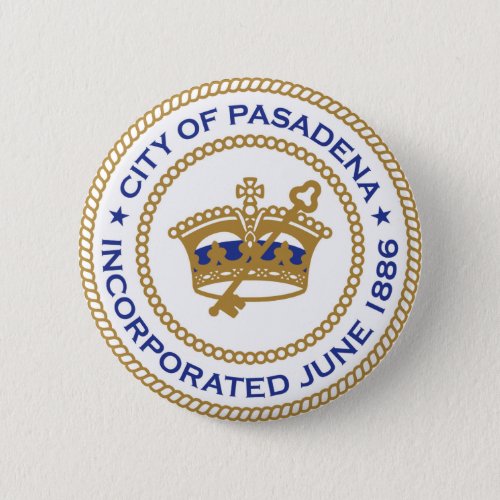 Seal of Pasadena California Button