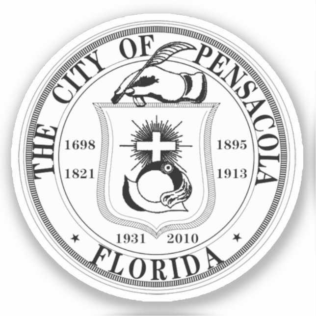 Seal of Pensacola, Florida Sticker (Front)