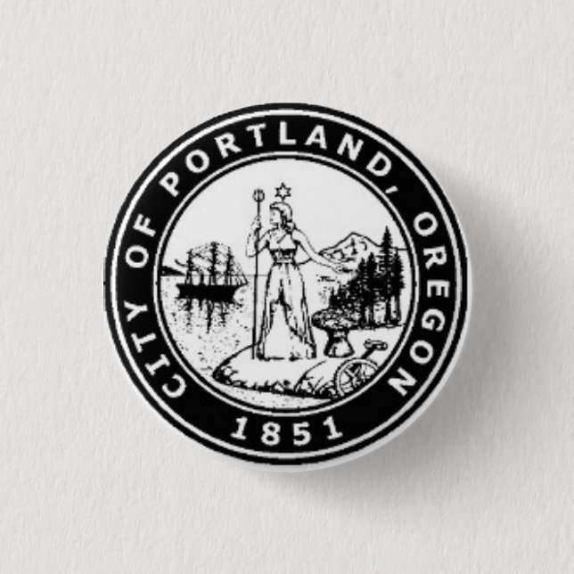 Seal of Portland, Oregon Pinback Button (Front)