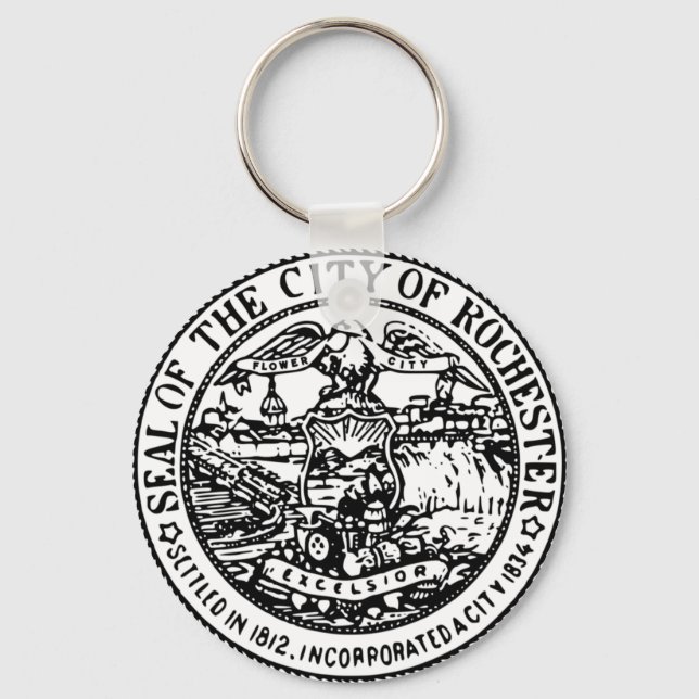 Seal of Rochester, NY Keychain (Front)