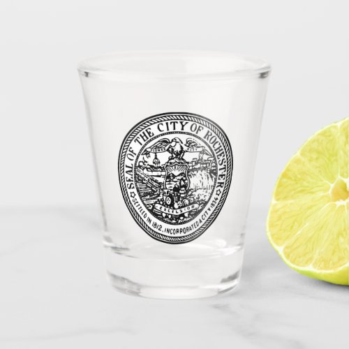 Seal of Rochester NY Shot Glass