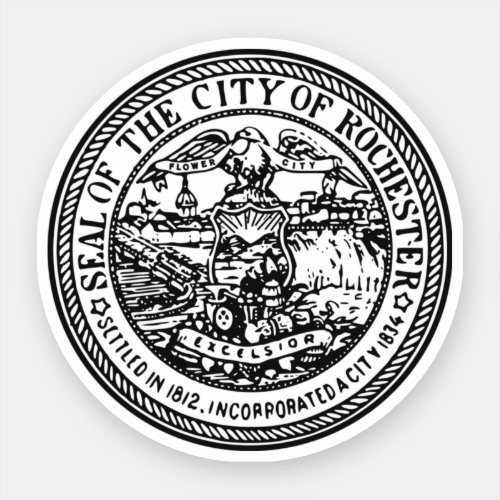 Seal of Rochester NY Sticker