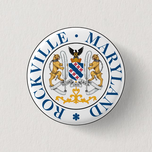 Seal of Rockville, Maryland  Button (Front)