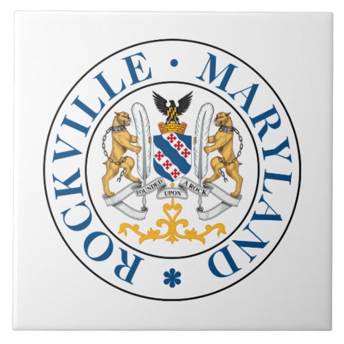 Seal of Rockville Maryland  Ceramic Tile