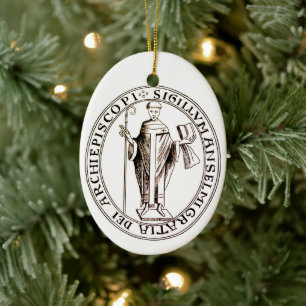 Seal of Saint Anselm of Canterbury Ceramic Ornament