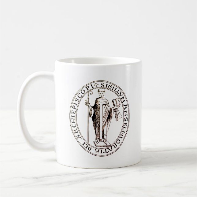 Seal of Saint Anselm of Canterbury Coffee Mug (Left)