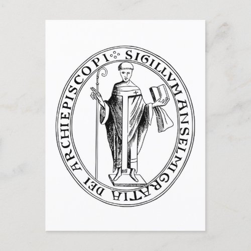 Seal of Saint Anselm of Canterbury Postcard