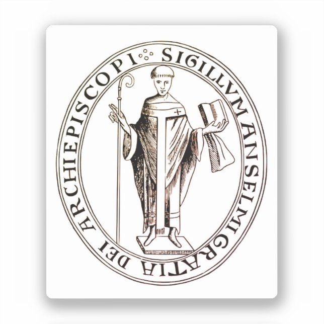 Seal of Saint Anselm of Canterbury Sticker (Front)