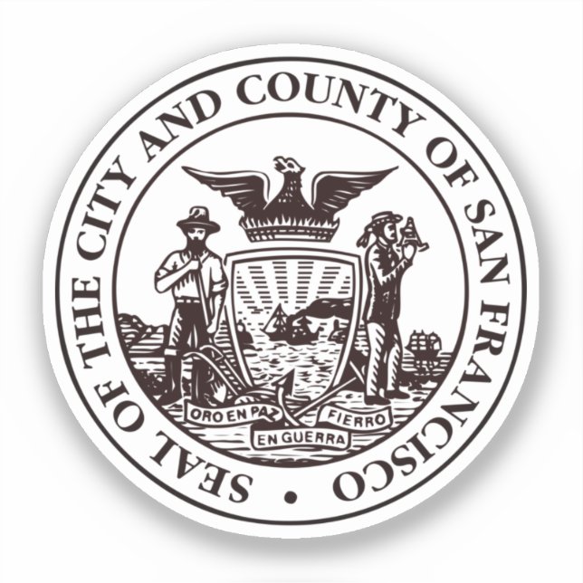 Seal of San Francisco, CA Sticker (Front)