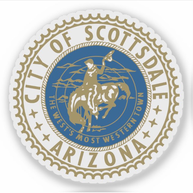 Seal of Scottsdale, Arizona, USA Sticker (Front)
