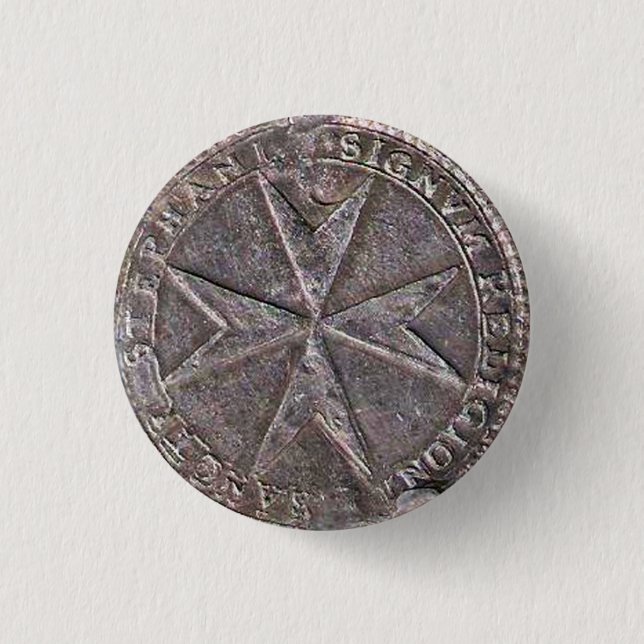 Seal of St. Stephen Tuscany Medici Button (Front)