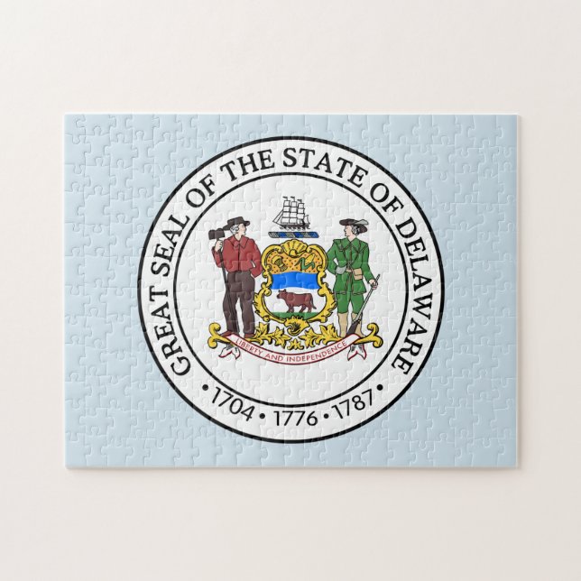 Seal of State Delaware. Jigsaw Puzzle (Horizontal)