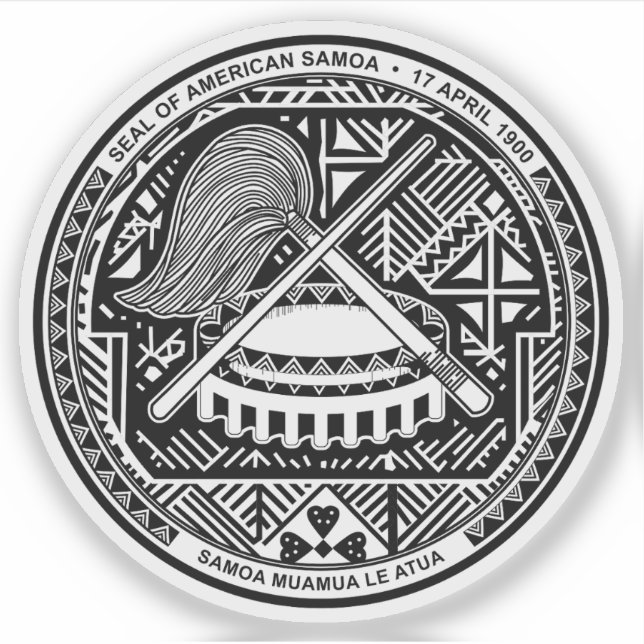 Seal of the American Samoa territory, USA Sticker (Front)
