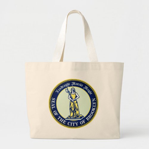 Seal of the Borough of Brooklyn New York Large Tote Bag