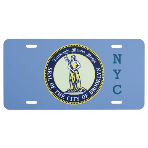 Seal of the Borough of Brooklyn New York License  License Plate