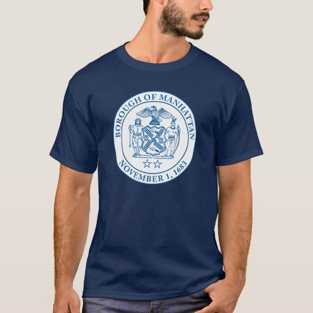 Seal of the Borough of Manhattan, NYC T-Shirt (Front)