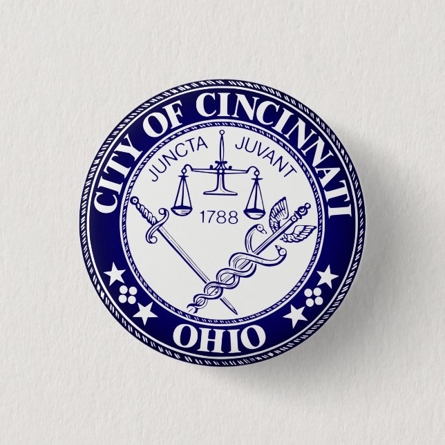 Seal of the City of Cincinnati, Ohio Button (Front)