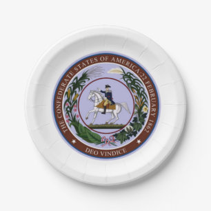 SEAL of the CONDEDERACY Paper Plates