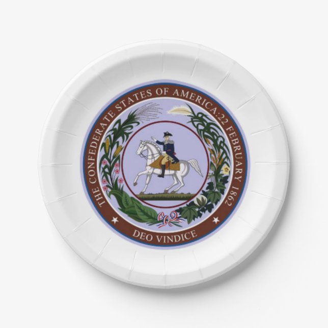SEAL of the CONDEDERACY Paper Plates (Front)