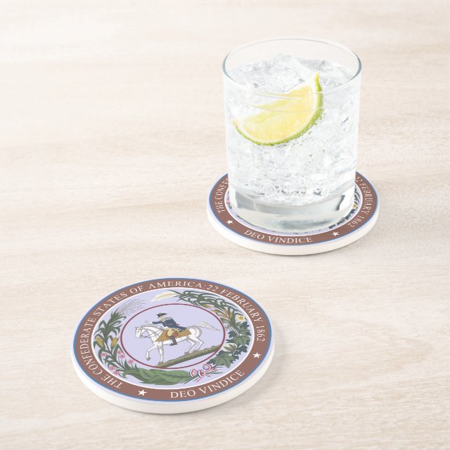 Seal of the Confederacy Drink Coaster (Side)