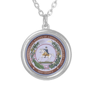 SEAL OF THE CSA SILVER PLATED NECKLACE