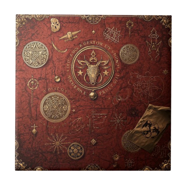 Seal of the Hidden Order Ceramic Tile (Front)