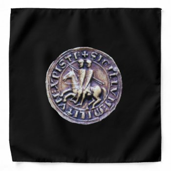 Seal Of The Knights Templar Black Bandana by AiLartworks at Zazzle