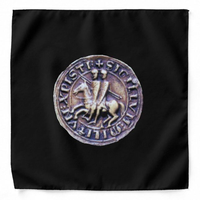 SEAL OF THE KNIGHTS TEMPLAR black Bandana (Front)