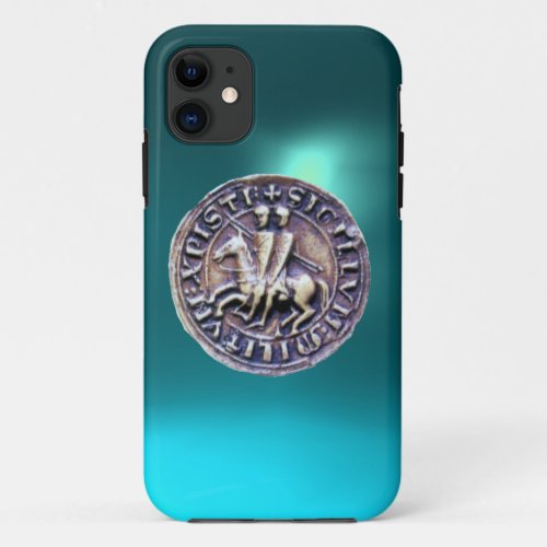 SEAL OF THE KNIGHTS TEMPLAR blue iPhone 11 Case