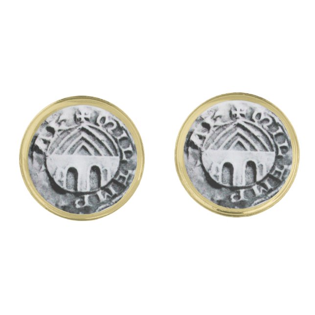SEAL OF THE KNIGHTS TEMPLAR CUFFLINKS (Front)